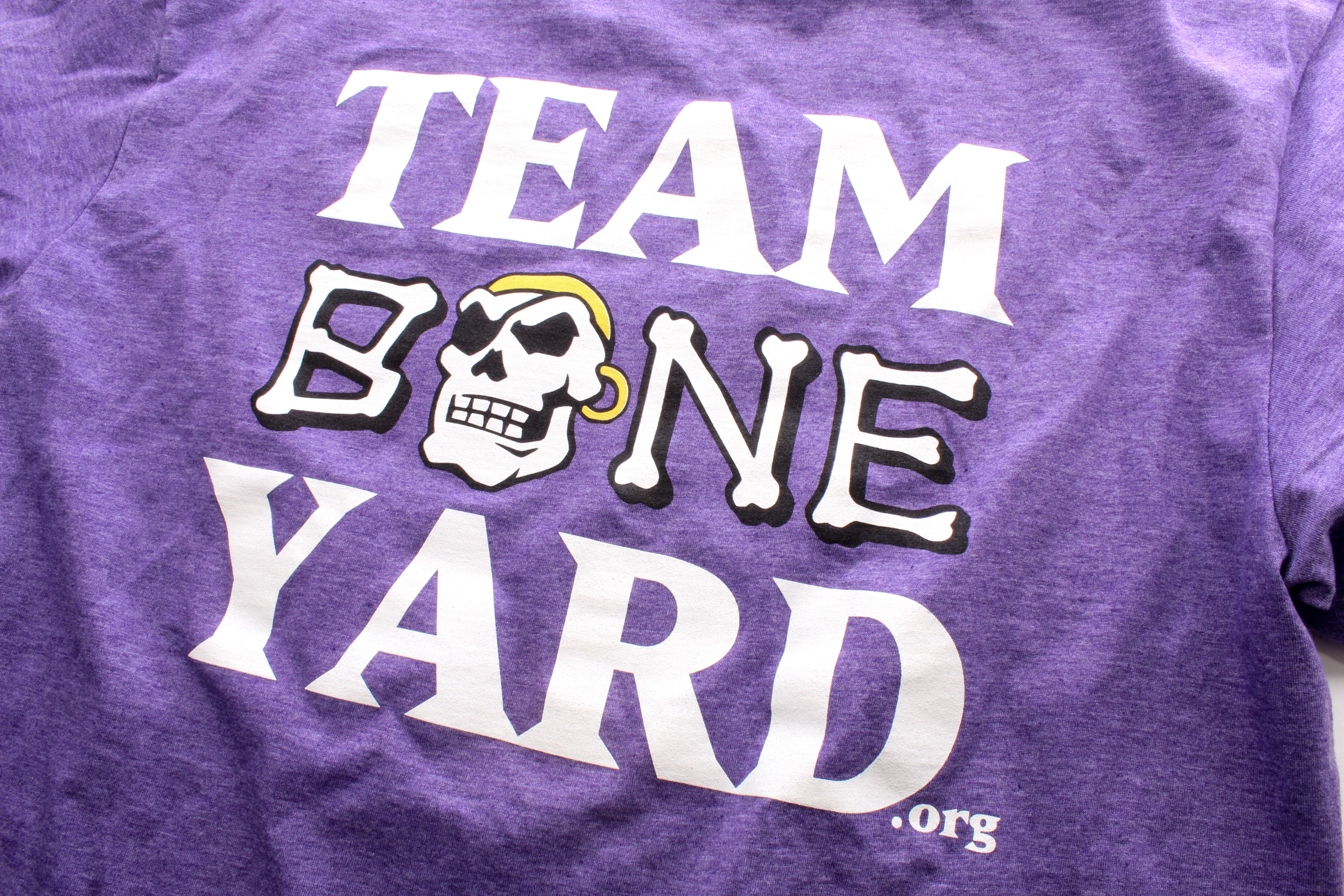 Team Boneyard - Stacked Logo- Super Soft Tee in Heather Purple