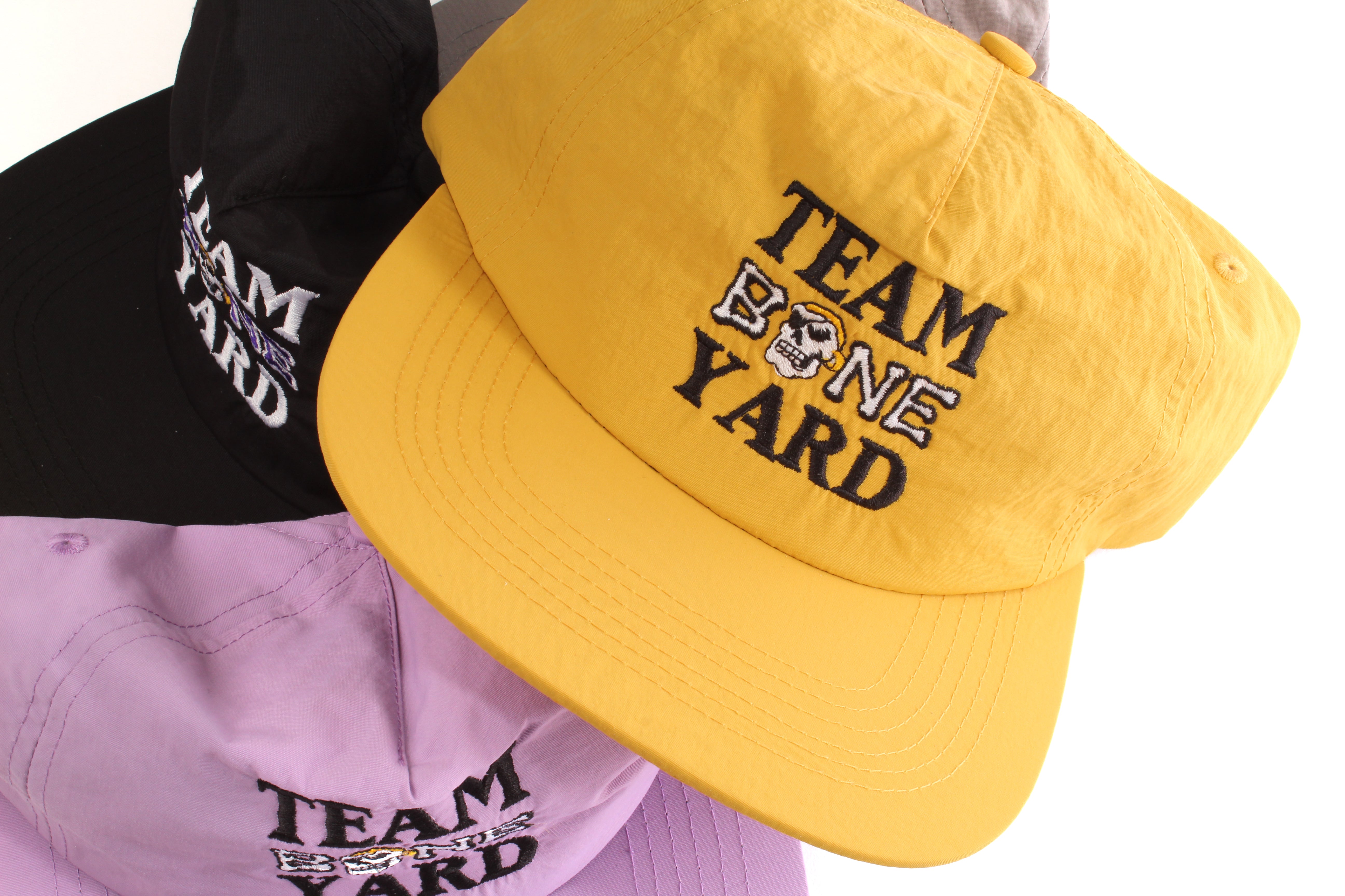 Team Boneyard - Stacked Logo - Nylon Summer Hat in Gold