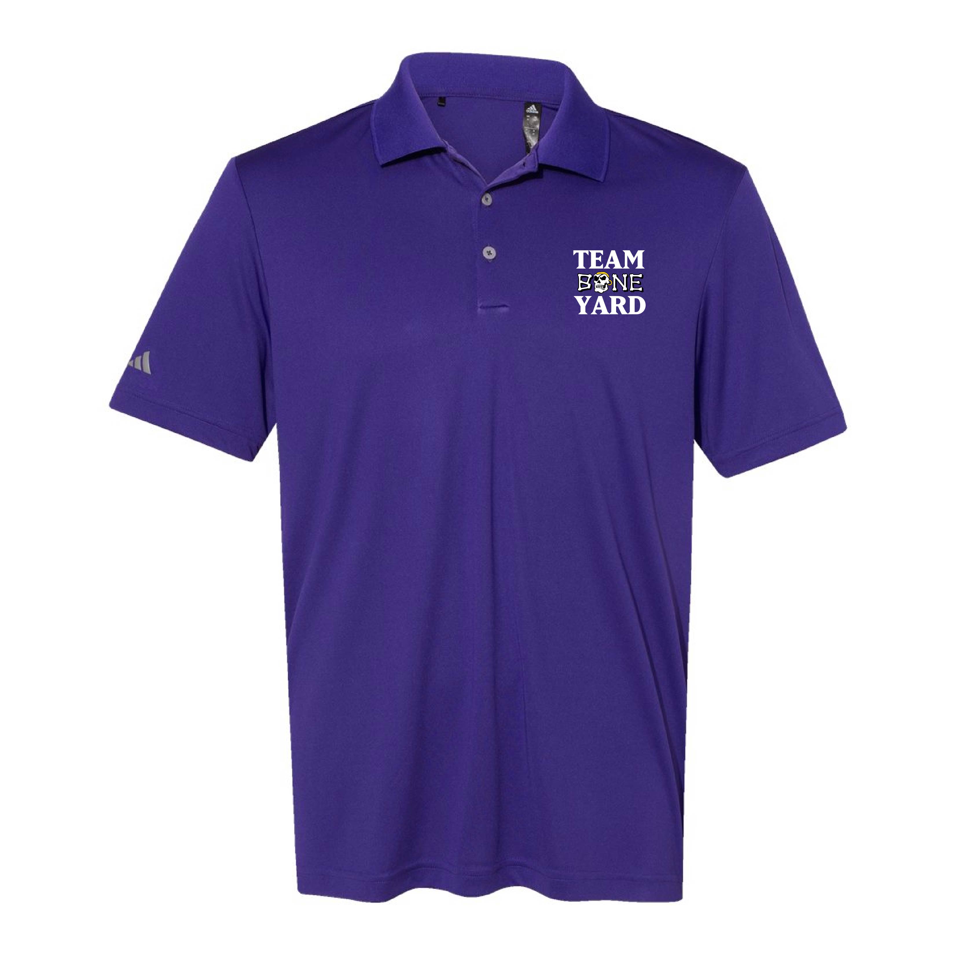 Team Boneyard - Adidas Polo - Stacked Logo - University Purple