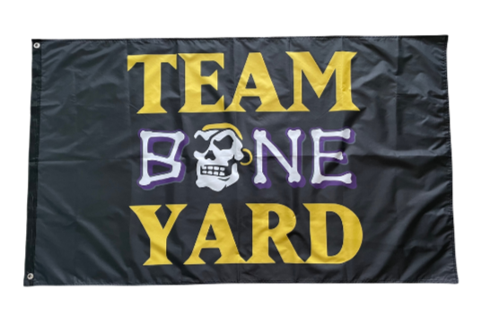 Team Boneyard 3FT x 5FT 2-Sided Black Flag