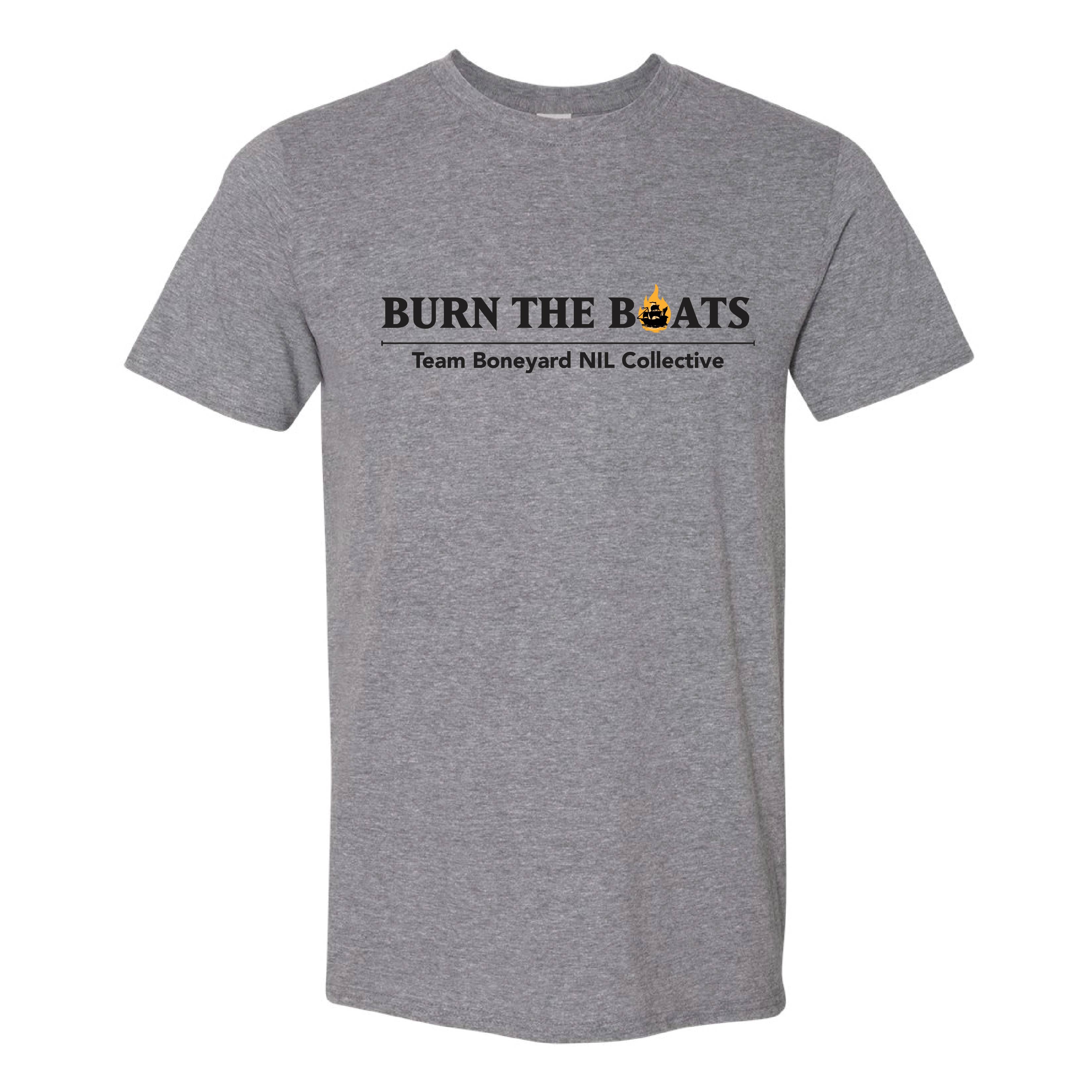 Team Boneyard - Burn The Boats - Lightweight Tee - Heathered Grey