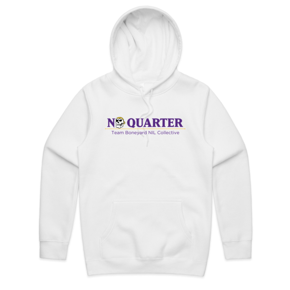 No Quarter - Team Boneyard NIL Collective Hoodie in White - (Regular Fit)