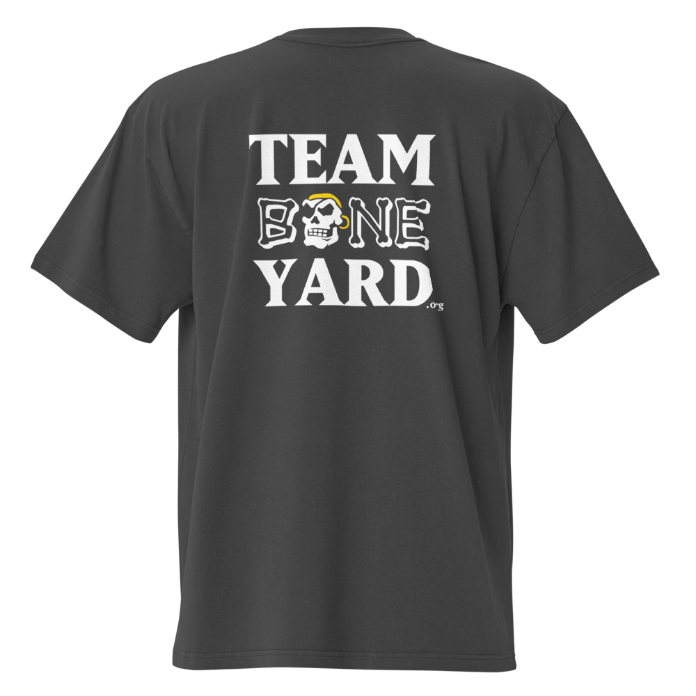 Team Boneyard - Stacked Logo -Heavyweight Tee in "Coal"