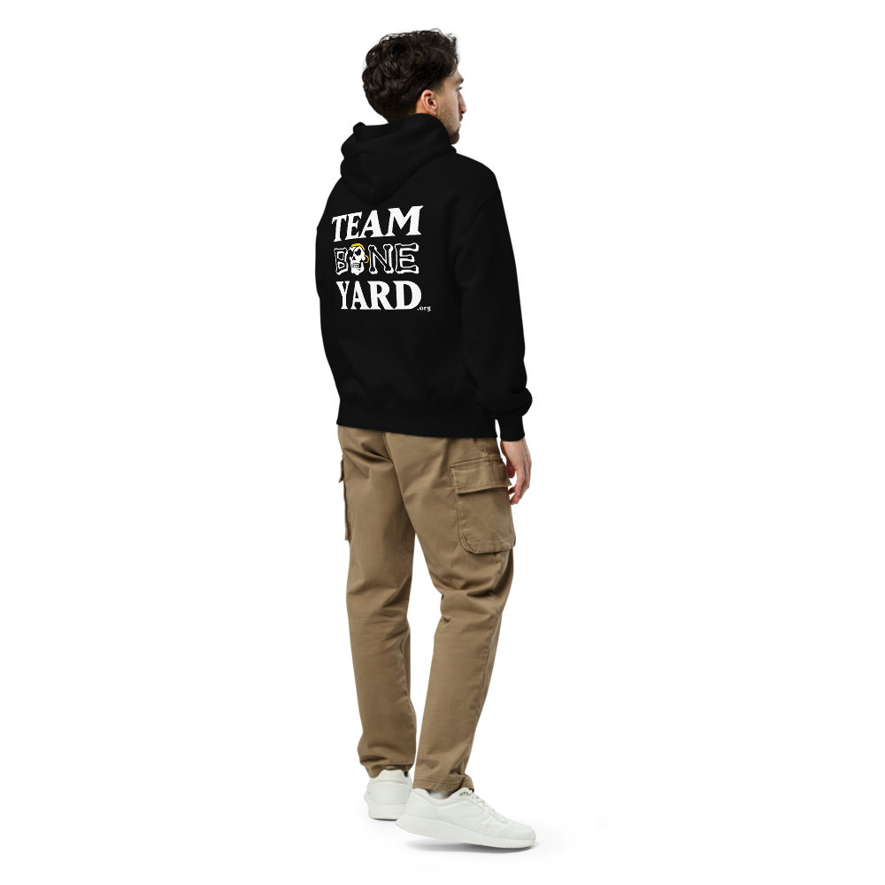 Team Boneyard - Stacked Logo Hoodie in Black - (Relaxed Fit)